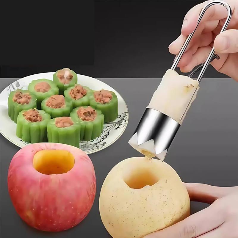 Apple Corer Slicer - Stainless Steel Fruit Core Remover Apple