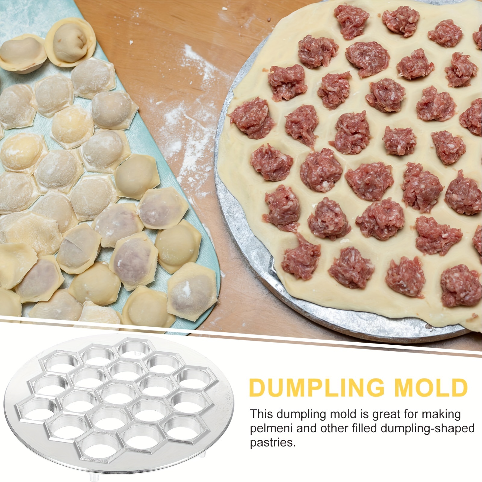 Kitchen Gadgets Useful - Aluminum Dumpling Maker Tool | 37-Hole