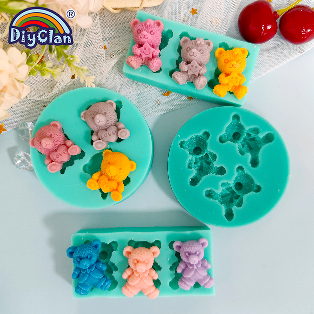 Kitchen Gadgets Baking - Cute Mini Bear Silicone Mold Fondant