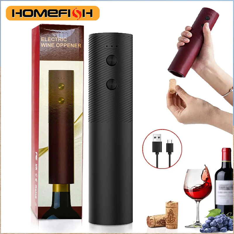 Electric Can Opener - HOMEFISH Electric Wine Bottle Opener Automatic