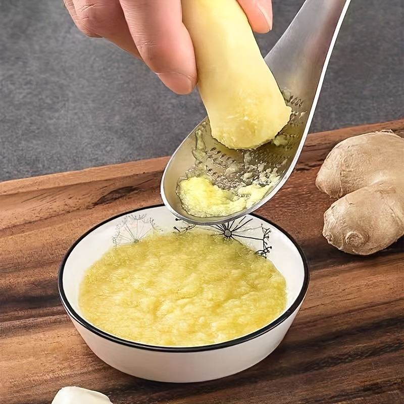 Kitchen Gadgets For Small Kitchens - 1pc Stainless Steel Ginger Grater Spoon,