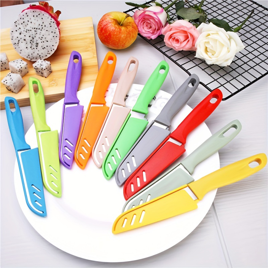 Kitchen Gadgets Peeler - 1PC Candy-colored portable fruit knife PP
