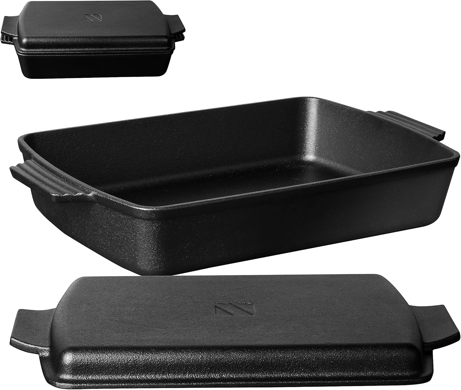 Cast Iron Skillet - 2-in-1 Pre-Seasoned Cast Iron Dutch Oven