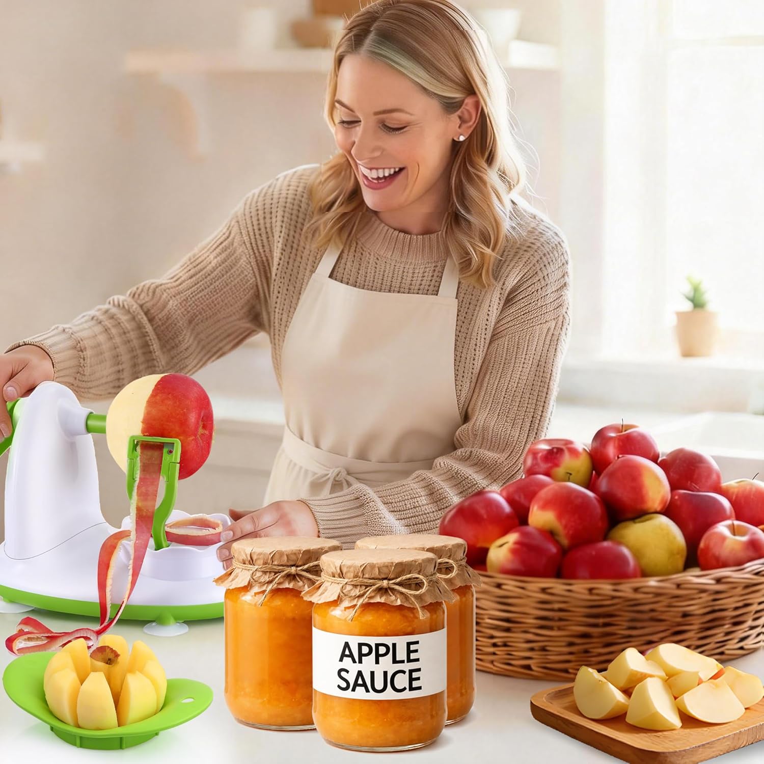8-Wedge Apple Slicer Corer wit – обзор и цена Apple Corer Slicer