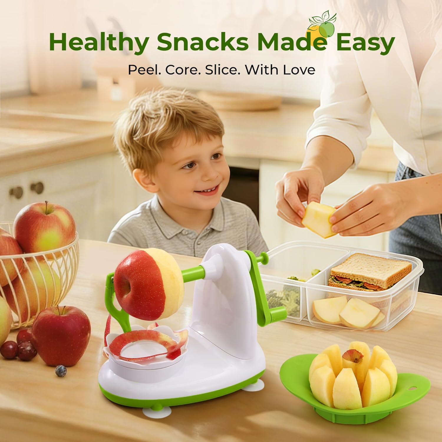 8-Wedge Apple Slicer Corer wit – обзор и цена Apple Corer Slicer