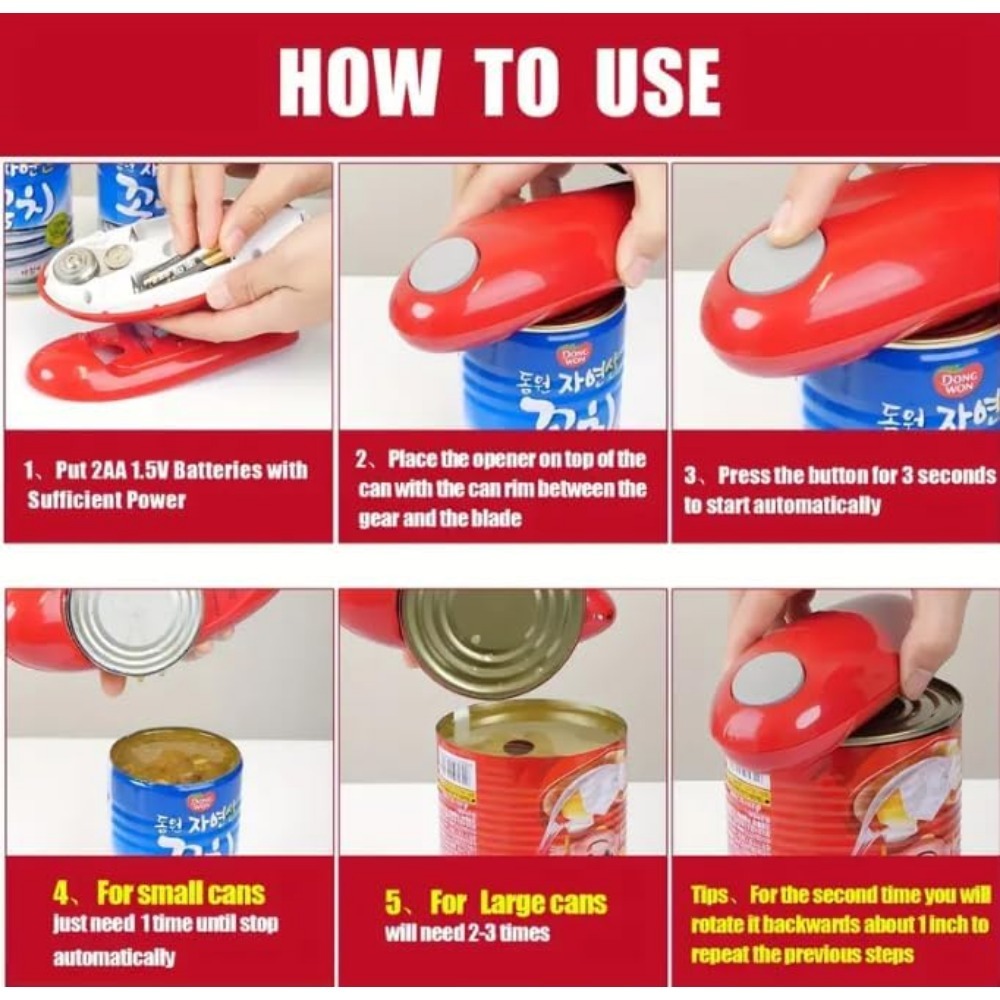 1pc Red Electric Can Opener Bo – обзор и цена Electric Can Opener