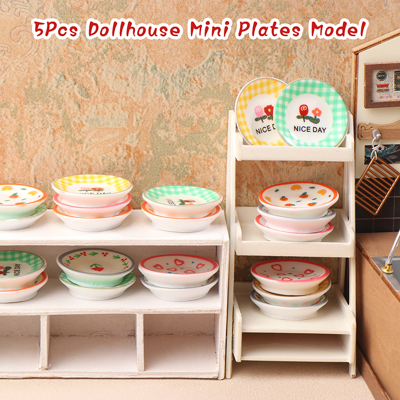5Pcs 1/12 Dollhouse Mini Plate – обзор и цена Kitchen Gadgets Wholesale