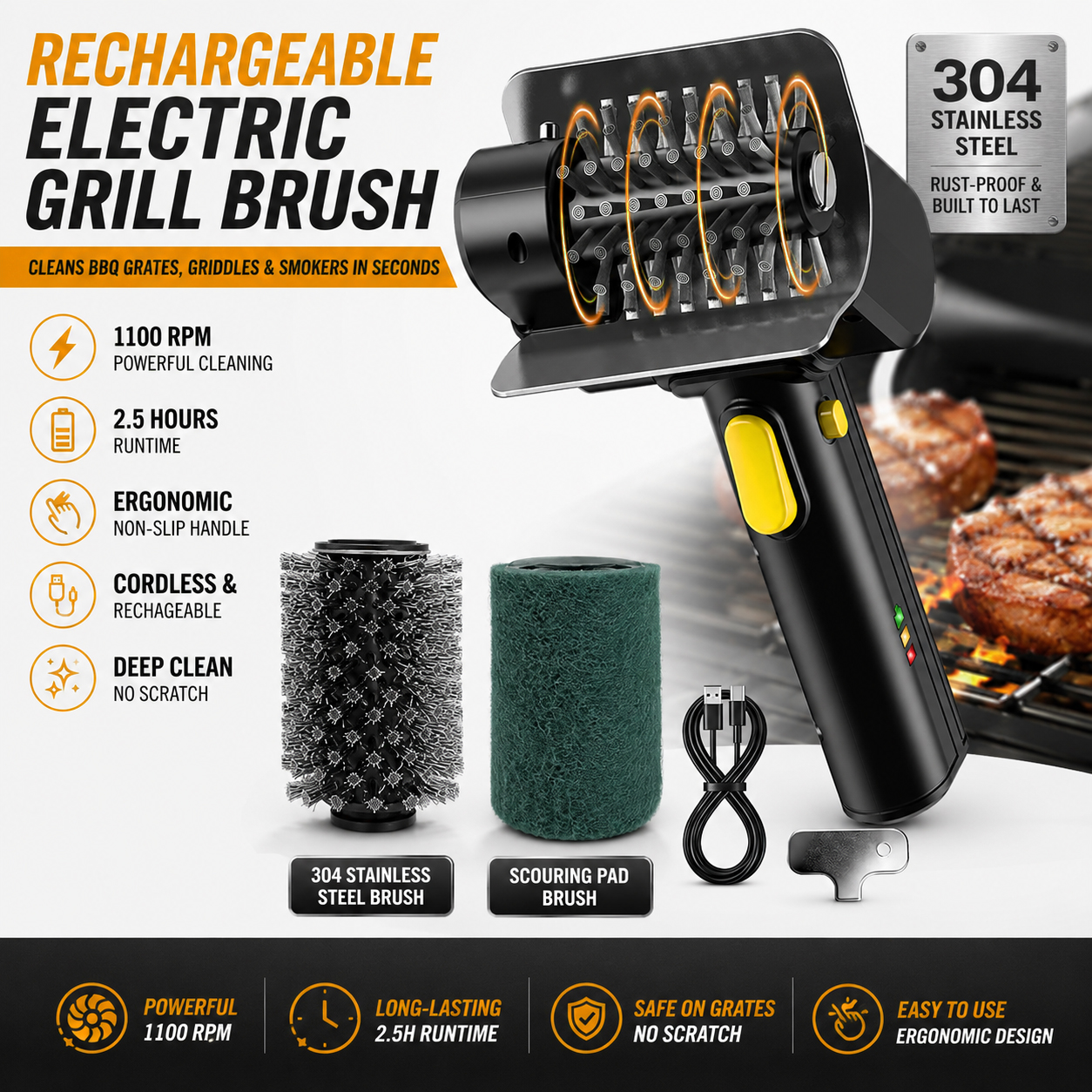 Rechargeable Electric Grill Br – обзор и цена Kitchen Gadgets Electronic