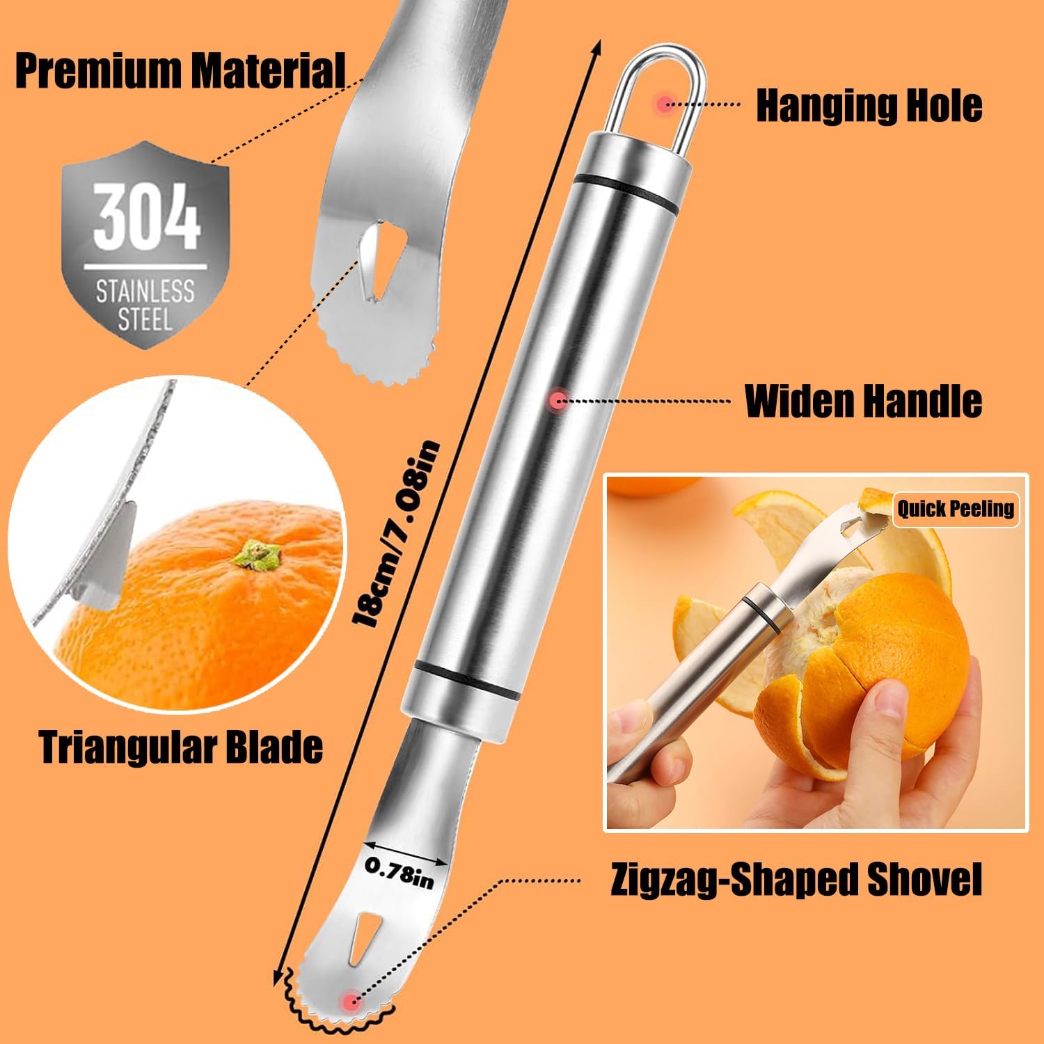 Stainless Steel Orange Peeler  – обзор и цена Kitchen Gadgets Peeler
