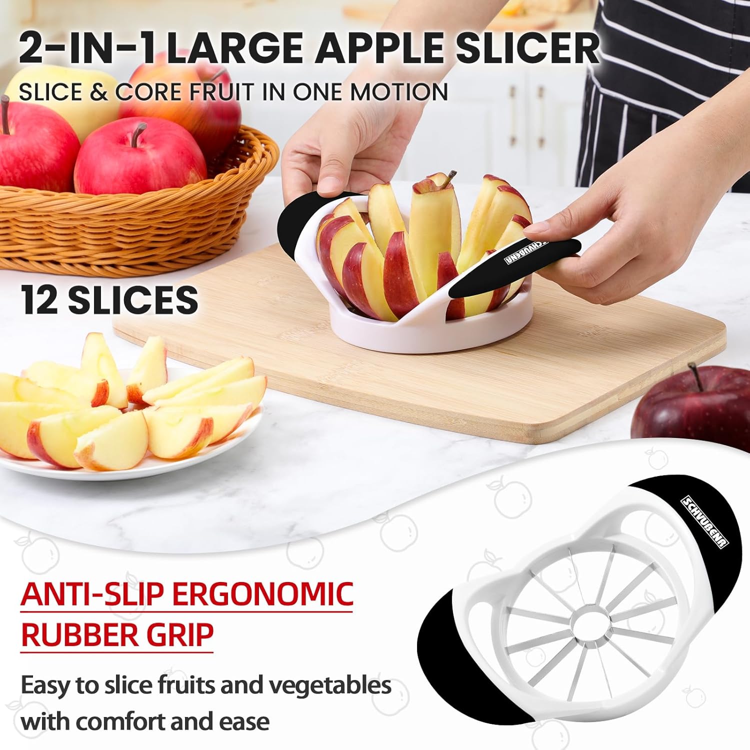 12-Blade Apple Slicer and Core – обзор и цена Apple Corer Slicer