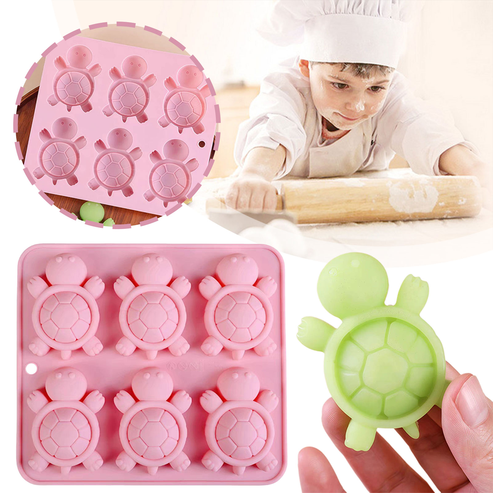 Turtles Ice Tray 3D Tortoises  – обзор и цена Kitchen Gadgets Baking