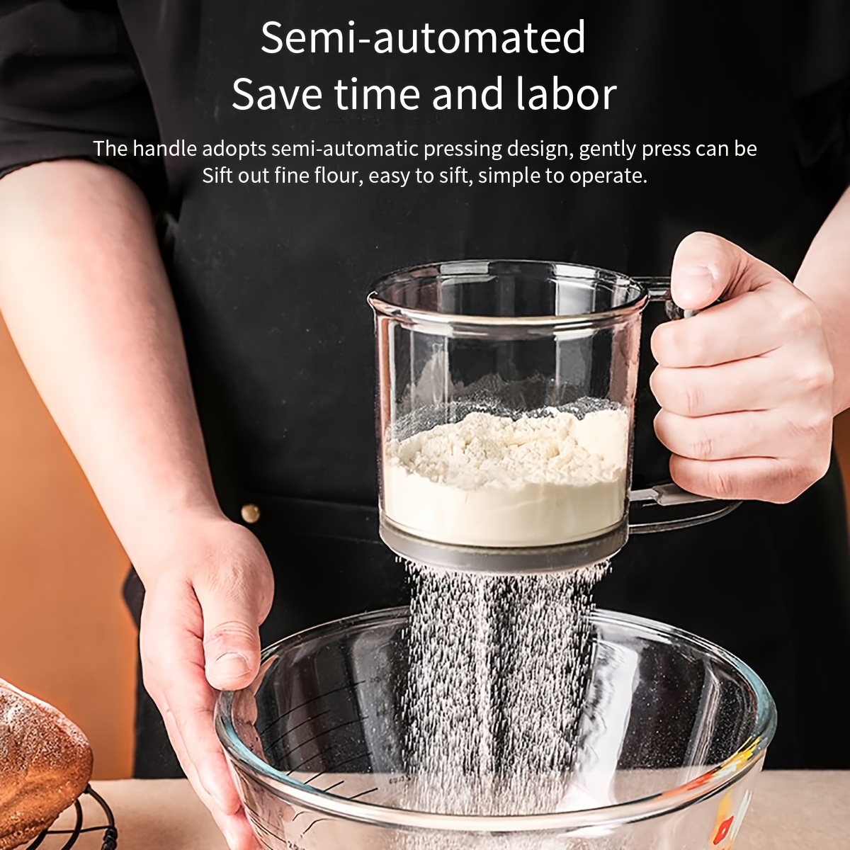 Flour sifter handheld semi-aut – обзор и цена Kitchen Handy Gadgets