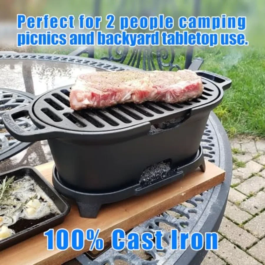 Outdoor portable mini hibachi  – обзор и цена Cast Iron Skillet