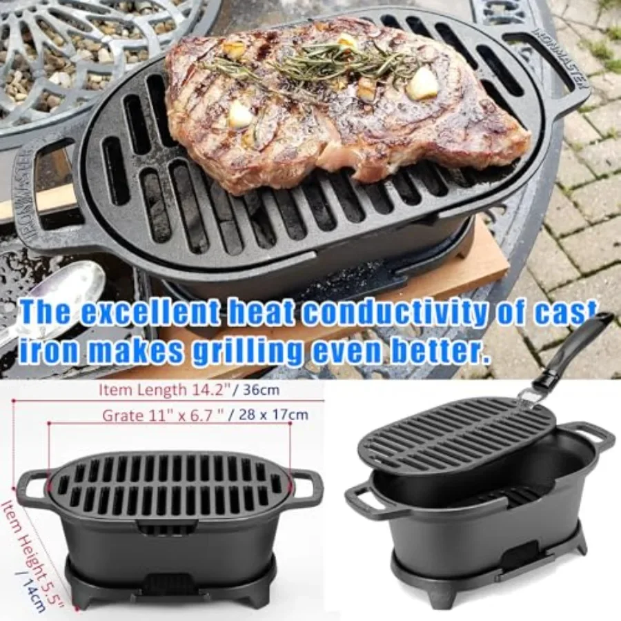 Outdoor portable mini hibachi  – обзор и цена Cast Iron Skillet