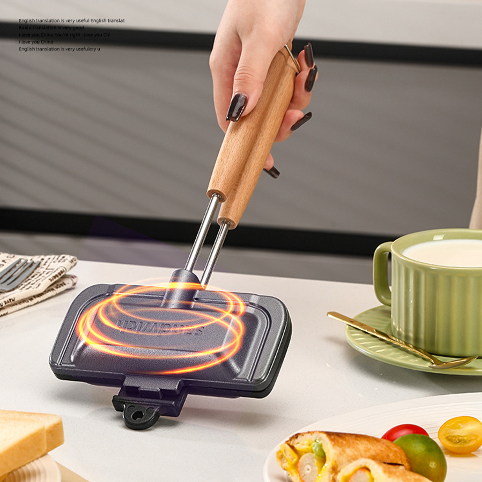 Cast Iron Sandwich Maker with  – обзор и цена Breakfast Sandwich Maker