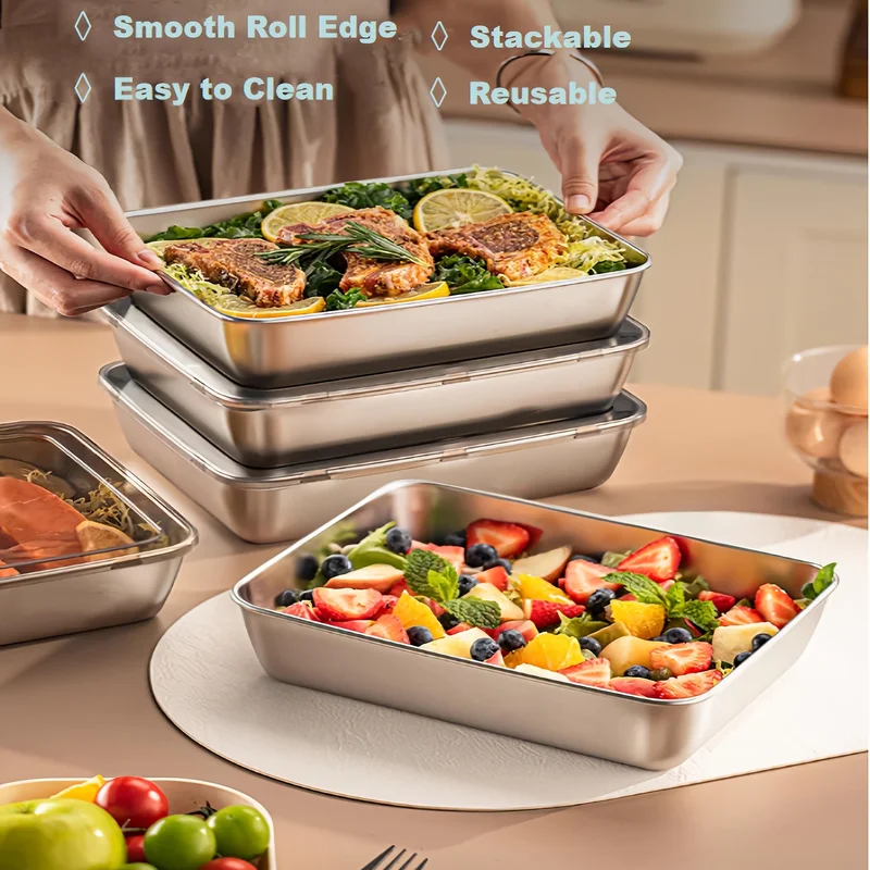 3pcs Stainless Steel Food Cont – обзор и цена Kitchen Gadgets Wholesale