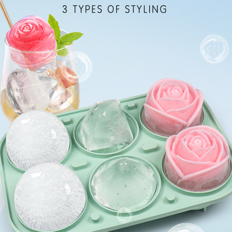 3D Rose Diamond Round Ice Cube – обзор и цена Kitchen Gadgets Baking