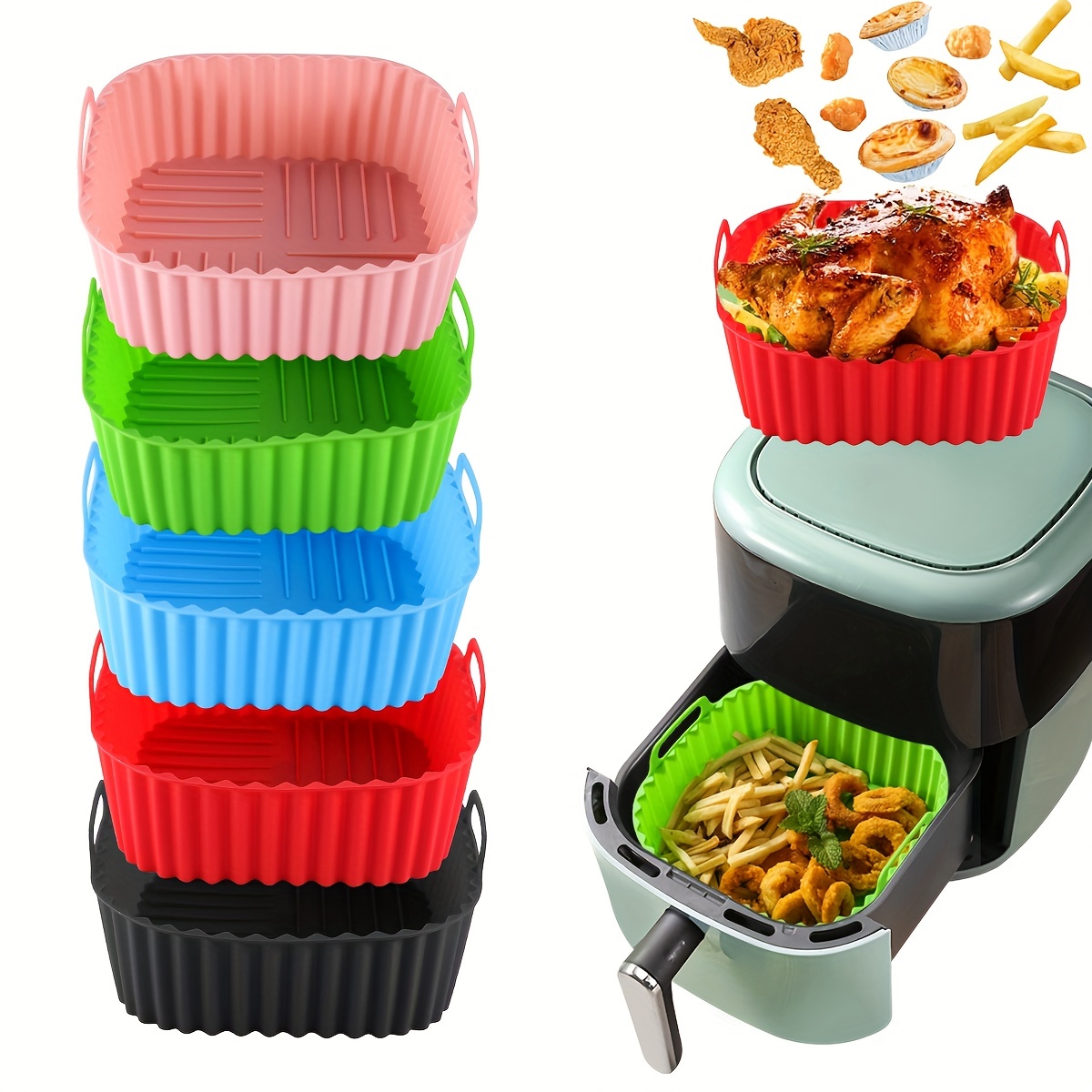 1 square silicone air fryer li – обзор и цена Kitchen Gadgets Baking