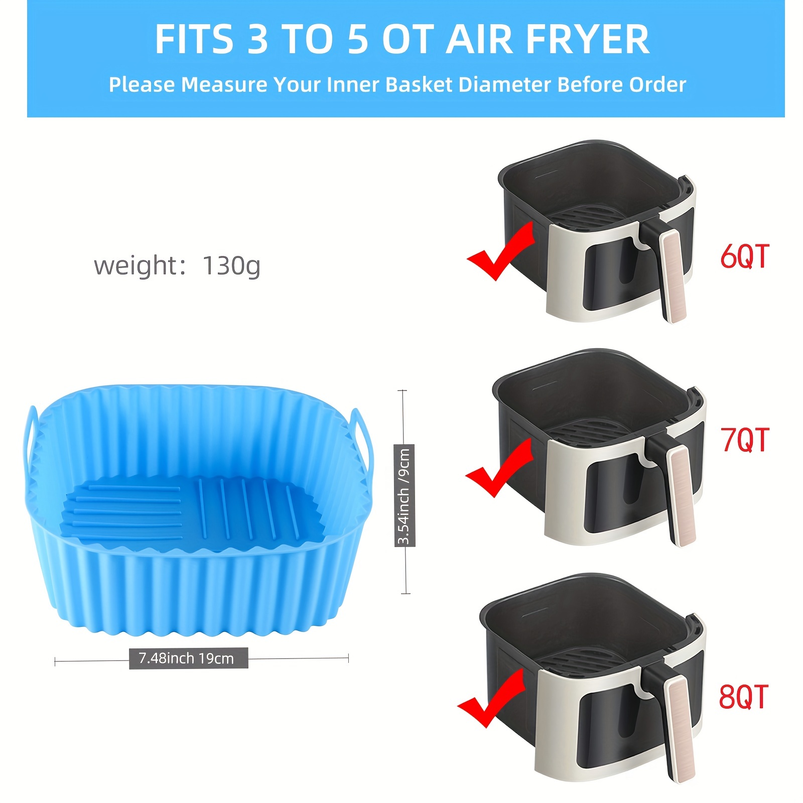 1 square silicone air fryer li – обзор и цена Kitchen Gadgets Baking