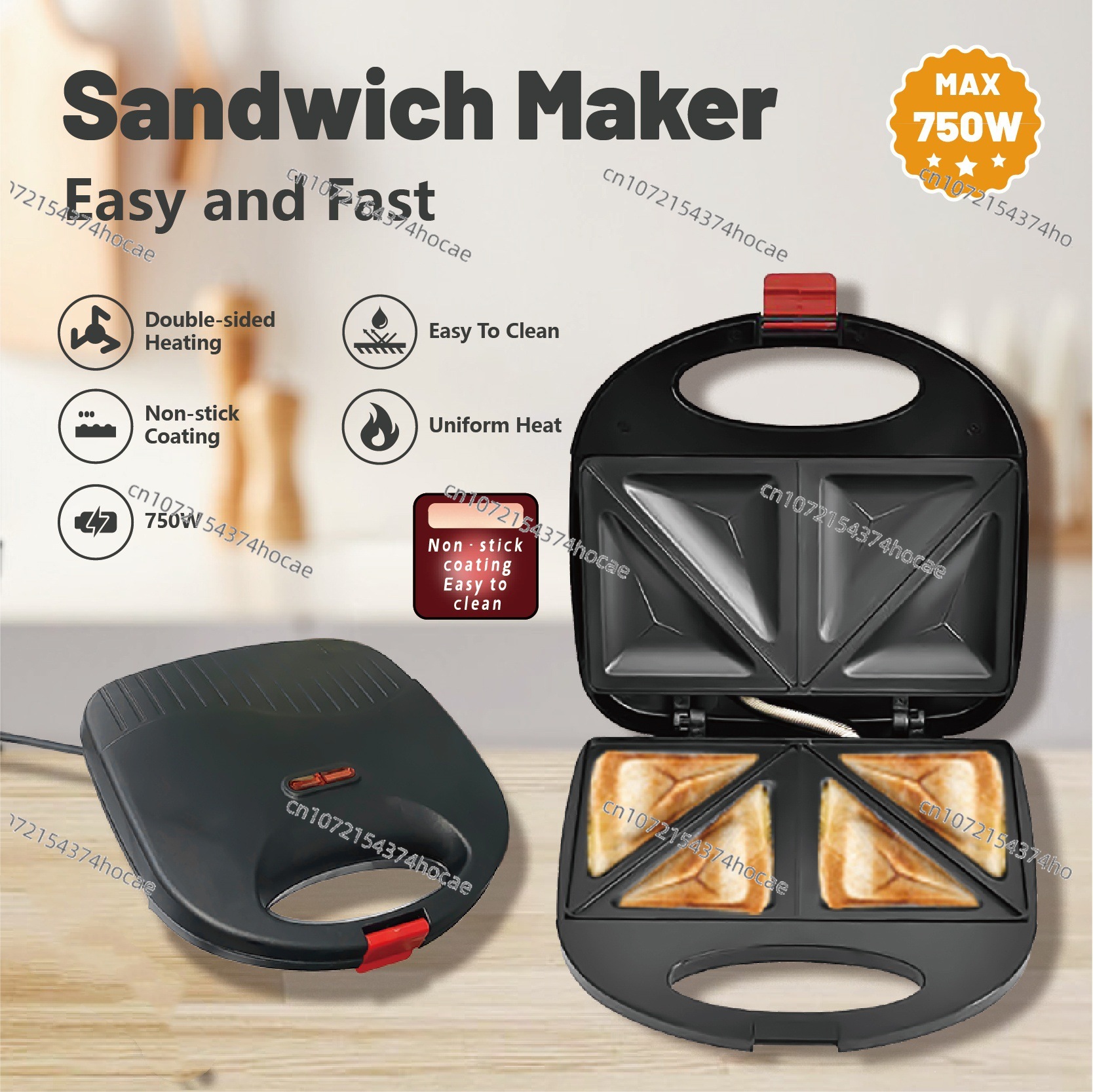 110V Sandwich Breakfast  Barbe – обзор и цена Breakfast Sandwich Maker