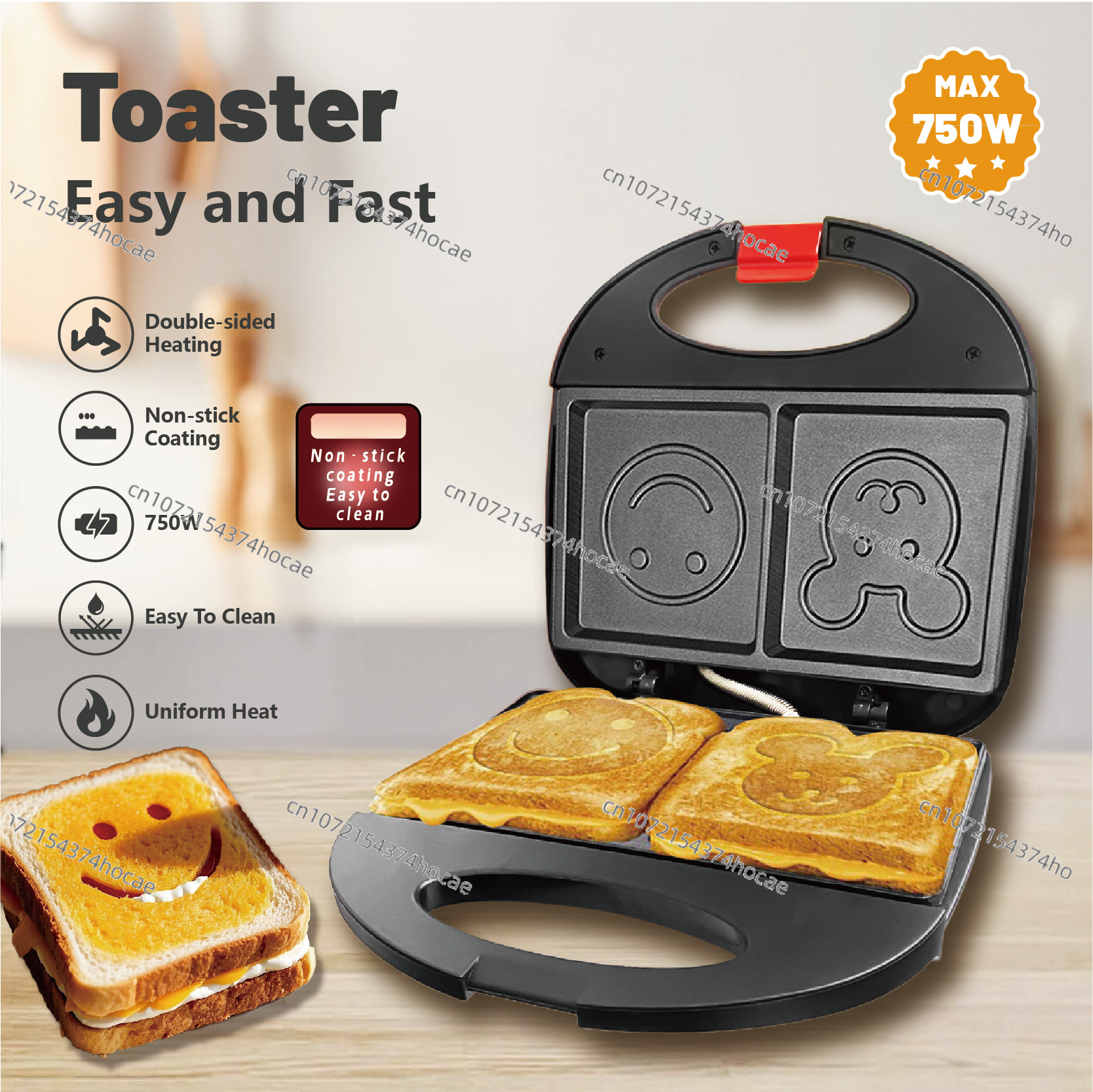 110V Sandwich Breakfast  Barbe – обзор и цена Breakfast Sandwich Maker