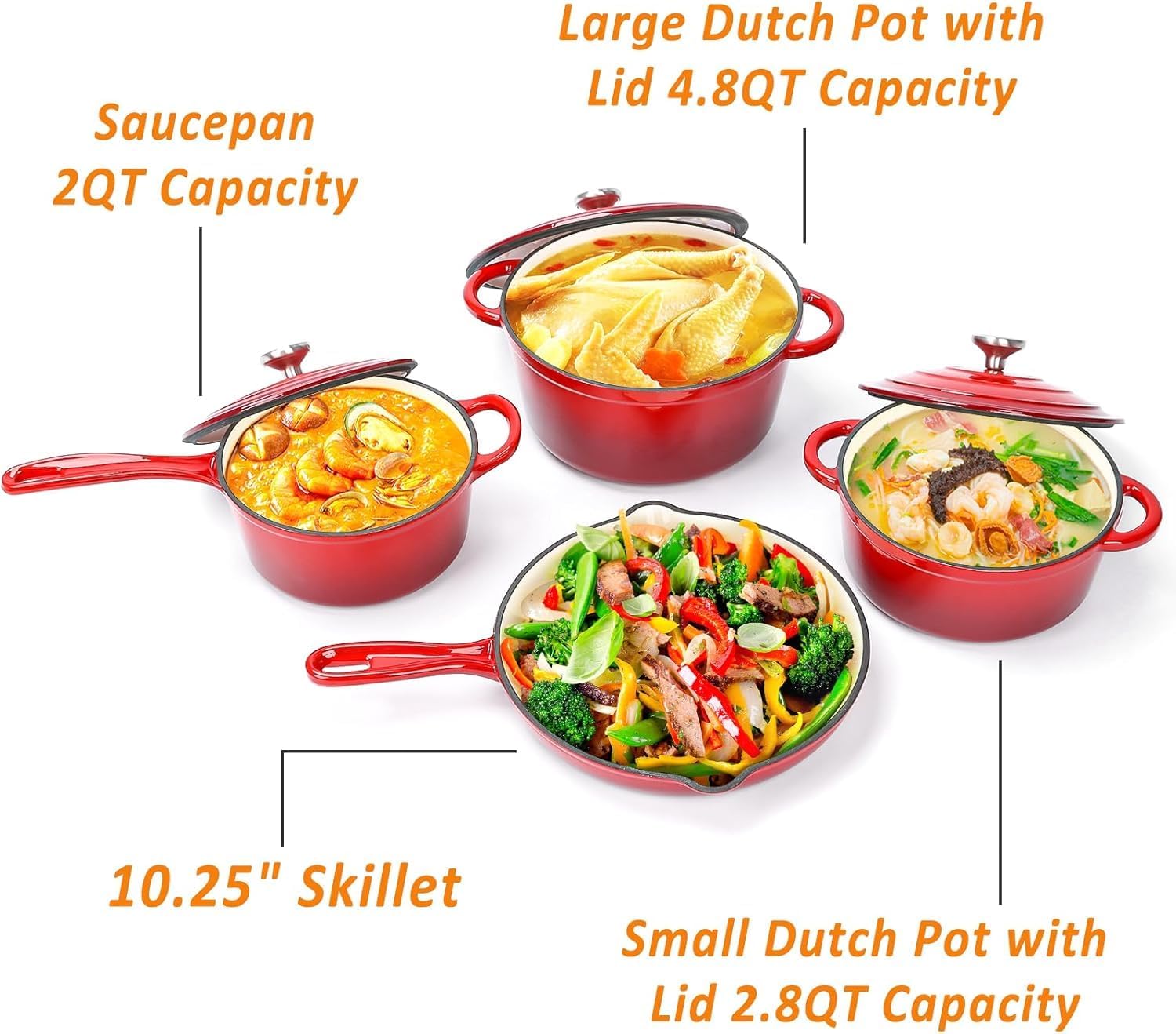 Enameled Cast Iron Cookware Se – обзор и цена Cast Iron Skillet