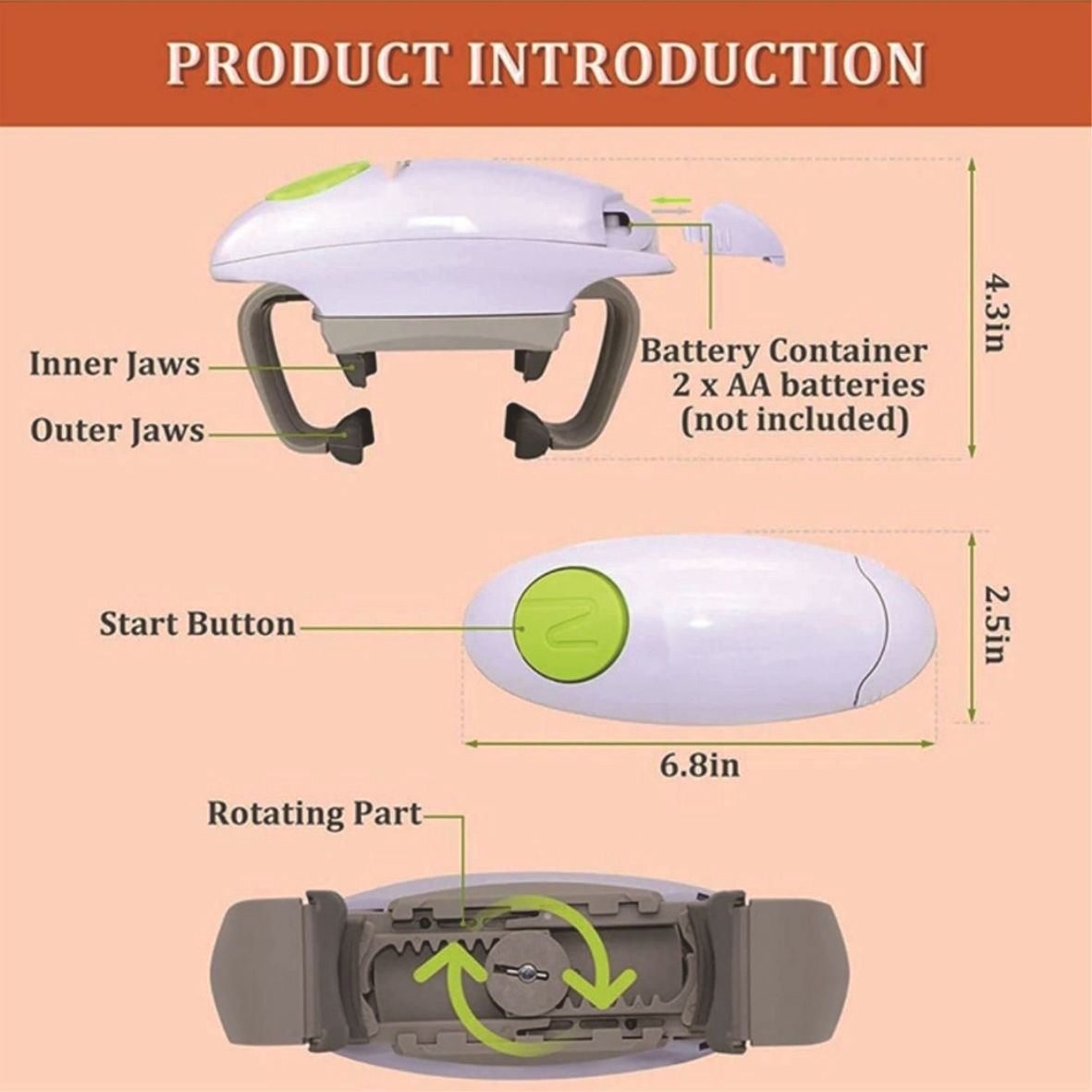Electric Can Bottle Lid Opener – обзор и цена Electric Can Opener